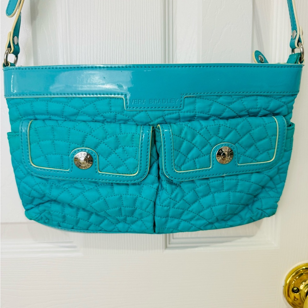 Vera Bradley Quilted Crossbody Bag blue purse